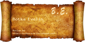 Botka Evelin névjegykártya